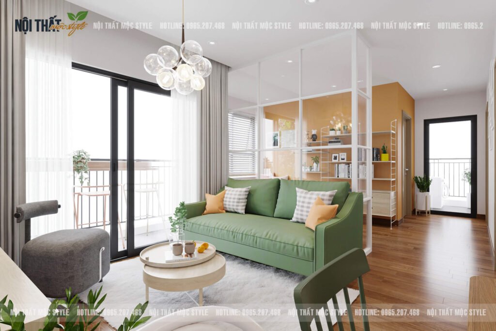 Thiết kế nội thất căn 61m2 dự án Vinhome Smart city