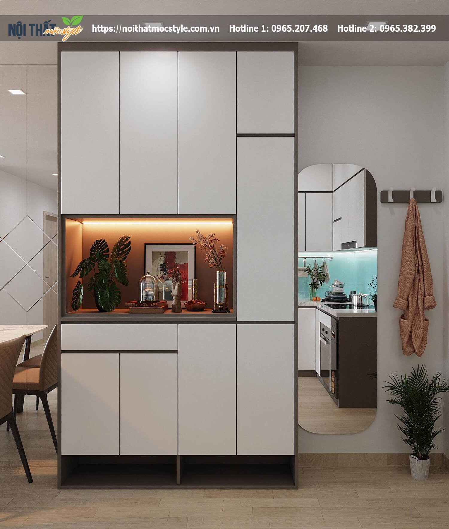 Tủ giày kịch trần gia tăng diện tích giữ đồ, kết hợp kệ trang trí bắt mắt Tủ giày kịch trần gia tăng diện tích giữ đồ, kết hợp kệ trang trí bắt mắt