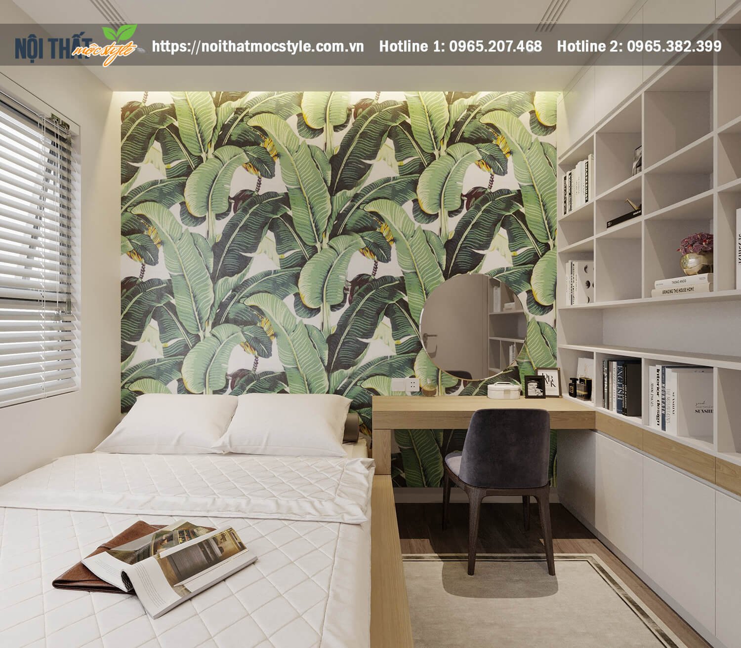 Thiết kế nội thất phòng ngủ master ghi điểm cùng dấu ấn tropical