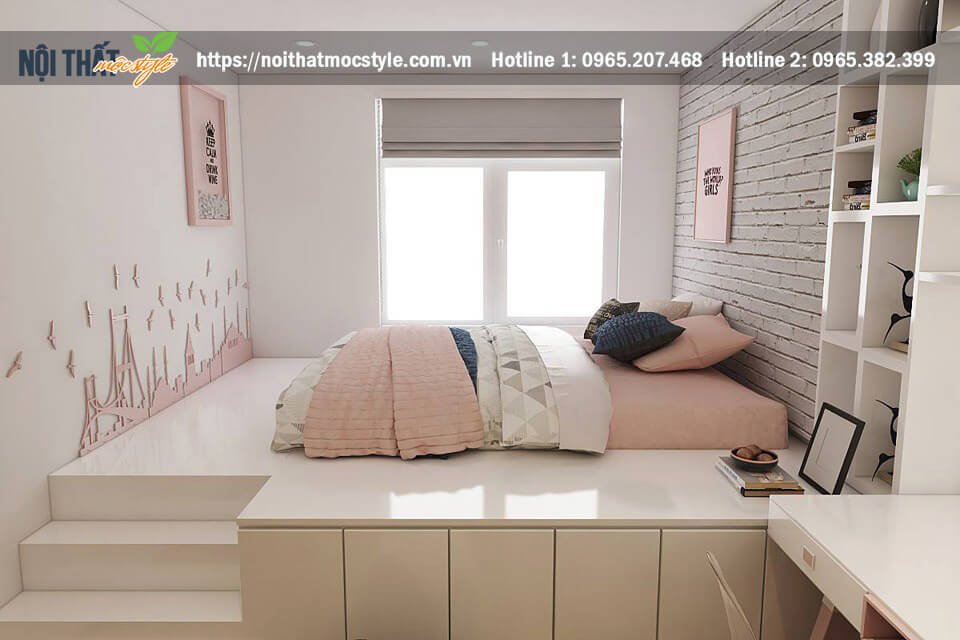 Không gian phòng ngủ thiết kế theo phong cách hiện đại và tối ưu hóa không gian tối ưu