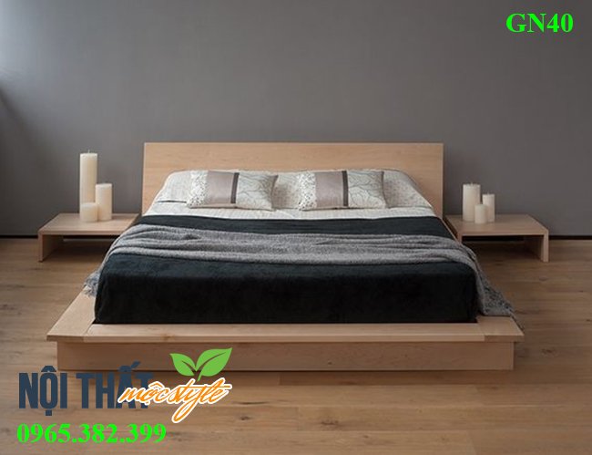 Giường ngủ kiểu Nhật GN40 nét đẹp đến từ sự giản đơn-Nội thất Mộc Style