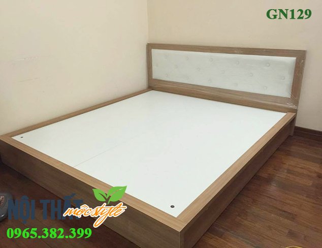 Giường ngủ GN129 bọc nệm trắng cực sang trọng mà kém phần tươi trẻ Giường ngủ GN129 bọc nệm trắng cực sang trọng mà kém phần tươi trẻ