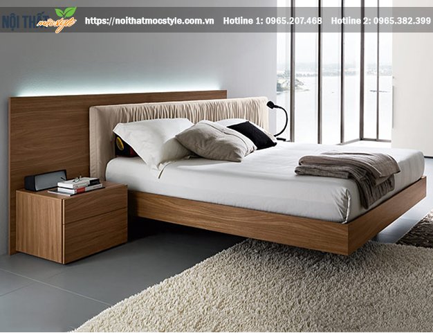 mẫu giường ngủ gỗ sồi