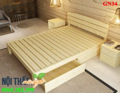 giường ngủ-pallet-GN34 mộc mạc