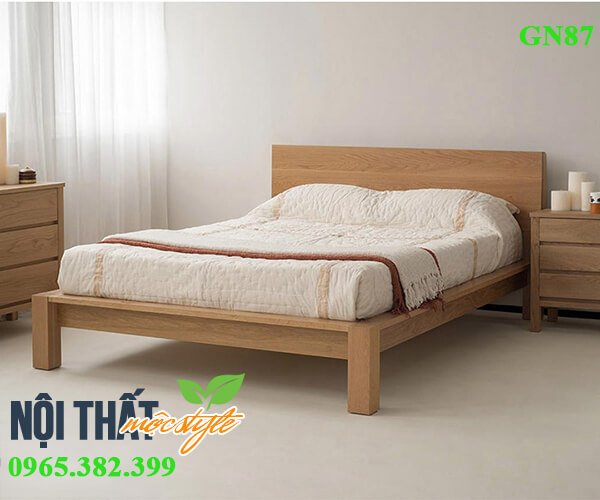 Giường ngủ GN87 - giường Nhật thiết kế ngọt ngào, thanh lịch.