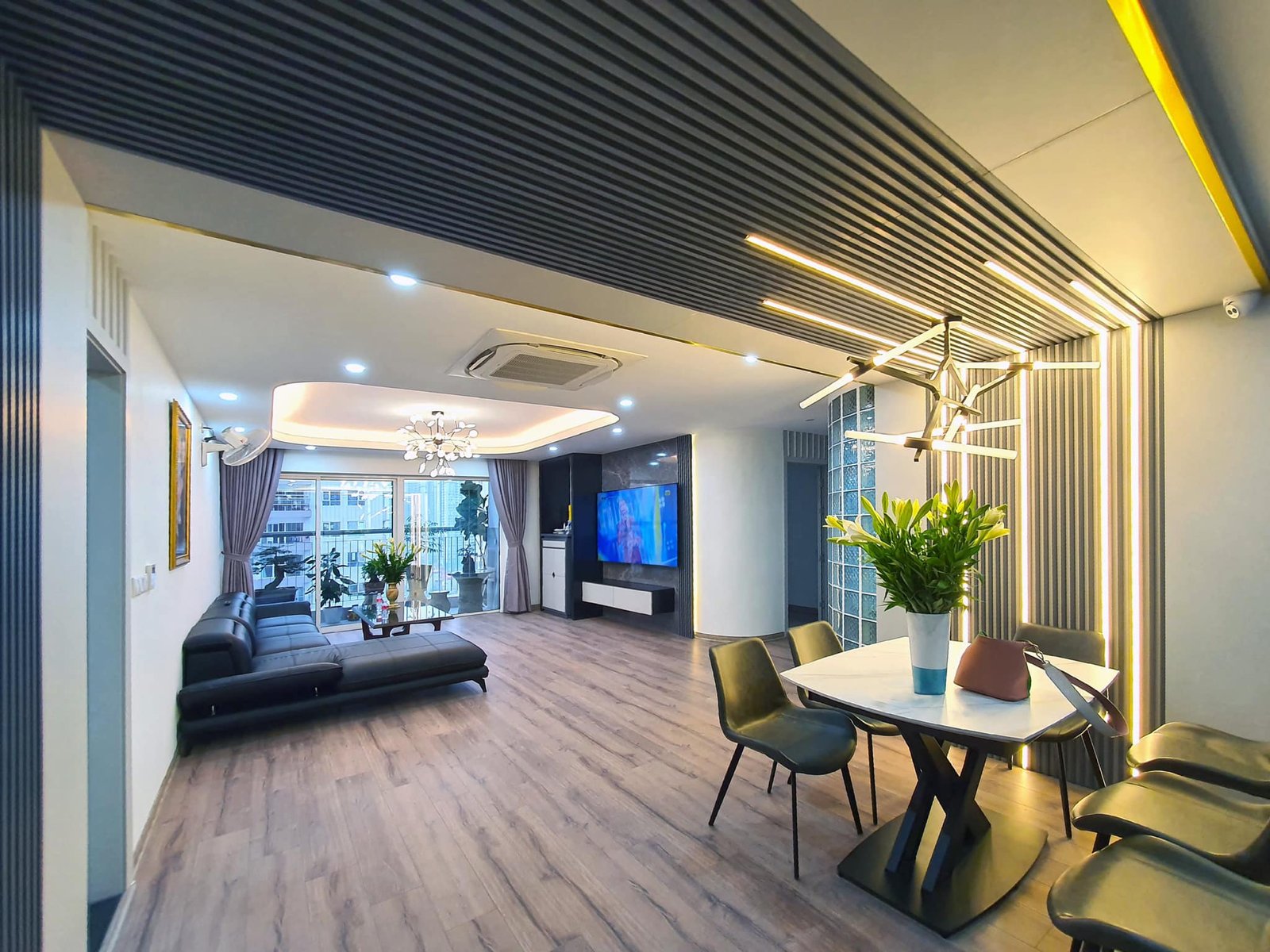 Lối bày trí nội thất chung cư đơn giản vừa giúp tối ưu diện tích tạo lối đi lớn và không gian thông thoáng.