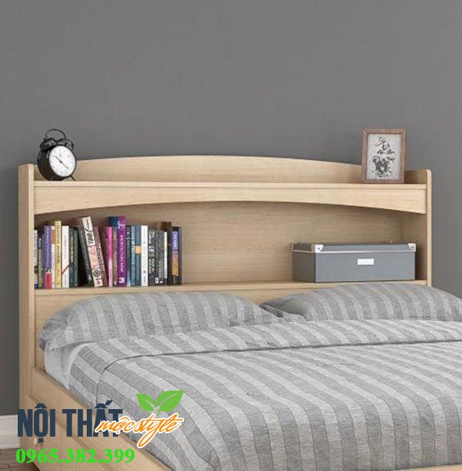 Thiết kế thông minh đầu giường của giường đơn 1m2 GN155