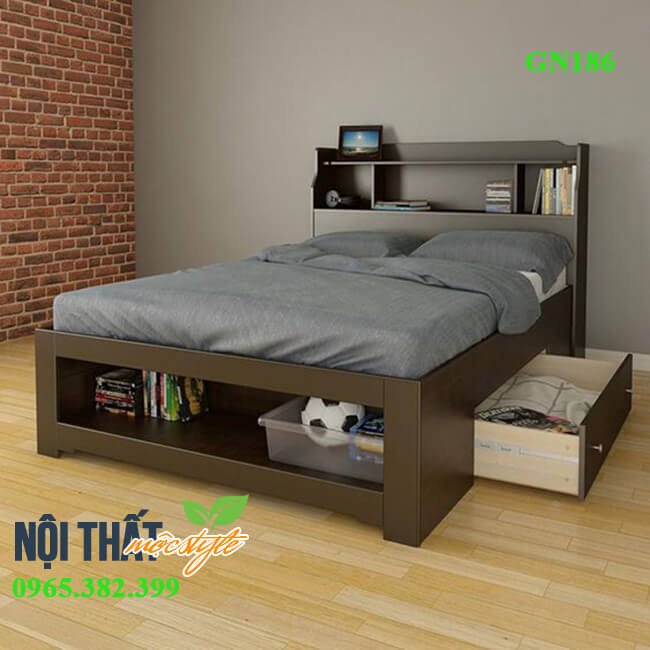 Giường ngủ GN186- đa năng, thông minh, tối ưu với thiết kế đa năng tạo không. gian chứa đồ tiện lợi Giường ngủ GN186- đa năng, thông minh, tối ưu với thiết kế đa năng tạo không. gian chứa đồ tiện lợi