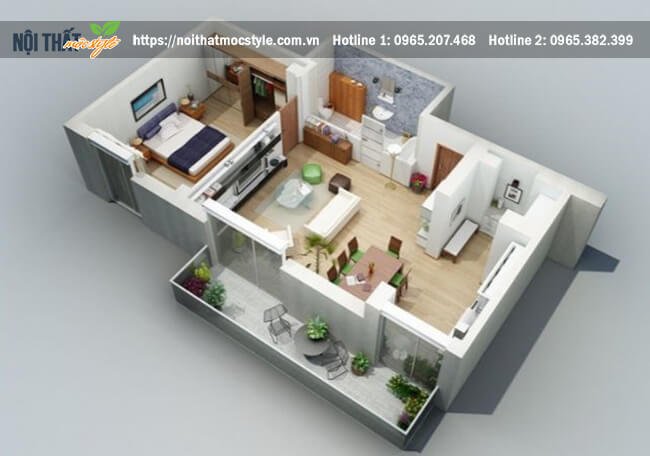 Bản thiết kế nội thất chung cư rộng 70m2 tận dụng triệt để góc ban công rộng rãi Bản thiết kế nội thất chung cư rộng 70m2 tận dụng triệt để góc ban công rộng rãi