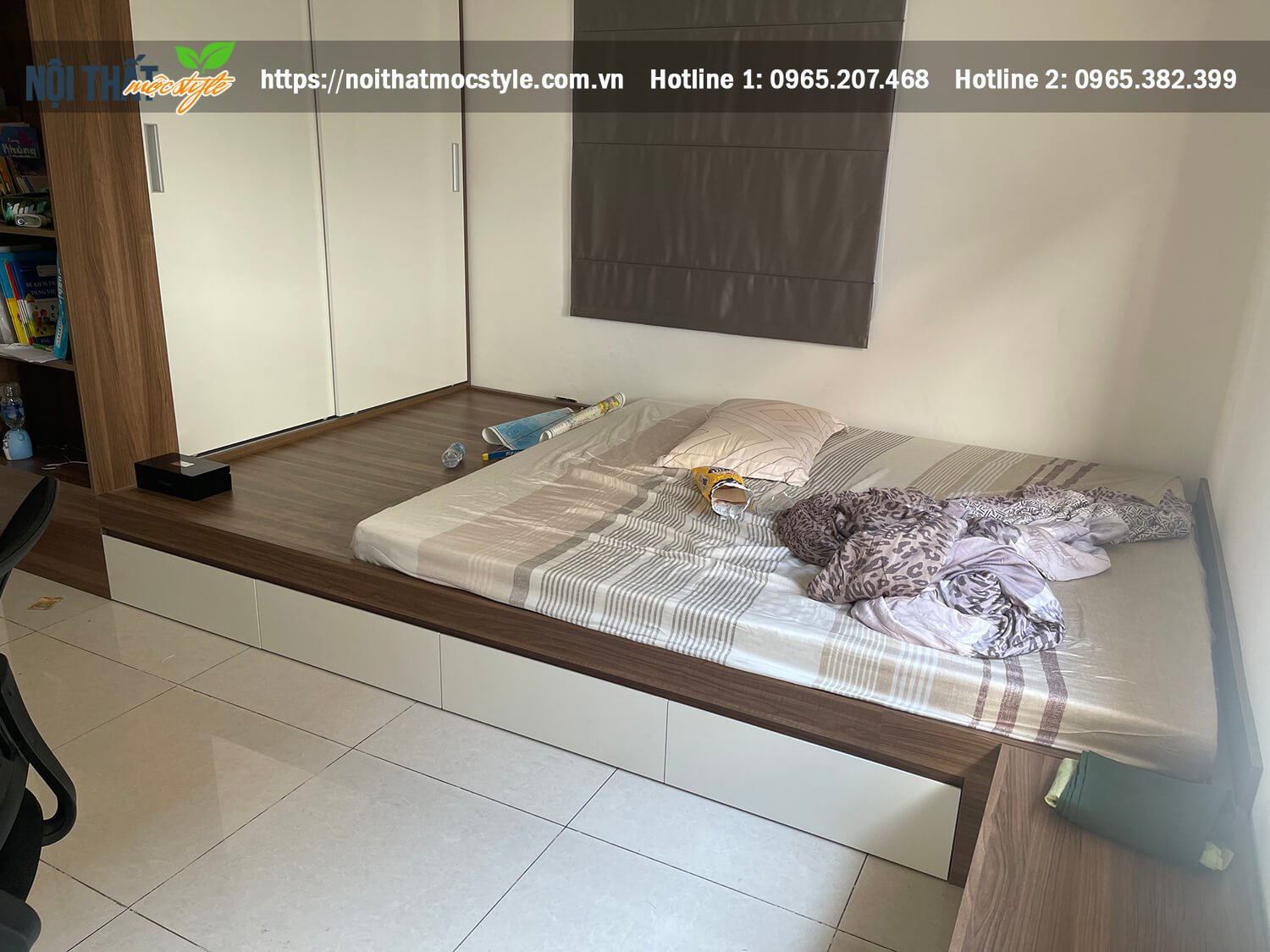 Hệ giường ngủ hộp thông minh liền tủ quần áo giúp tiết kiệm tối đa không gian diện tích Hệ giường ngủ hộp thông minh liền tủ quần áo giúp tiết kiệm tối đa không gian diện tích