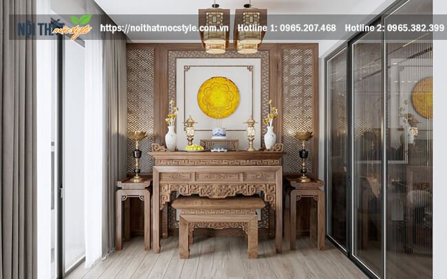 Không gian tâm linh sang trọng và thanh tinh riêng biệt của gia đình