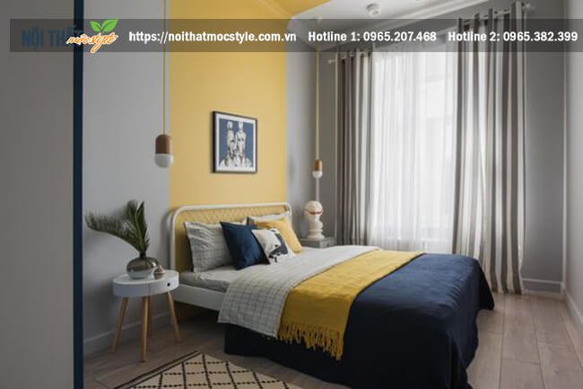 Thiết kế phòng ngủ phong cách Color Block các đường thẳng tạo hiệu ứng sắc nét cho không gian Thiết kế phòng ngủ phong cách Color Block các đường thẳng tạo hiệu ứng sắc nét cho không gian