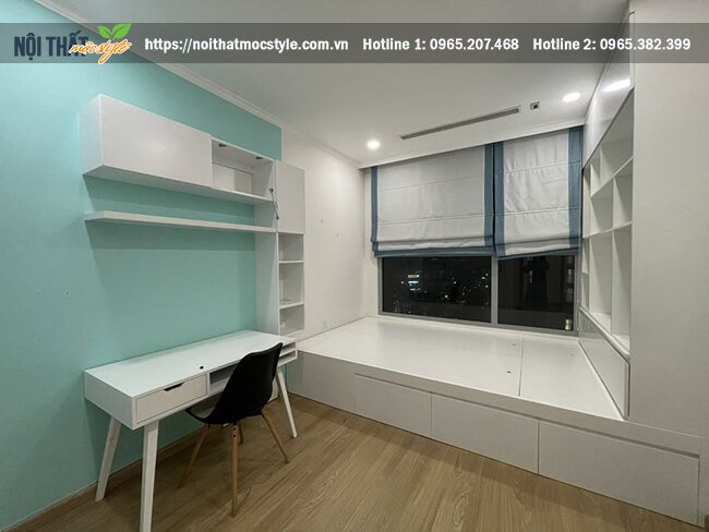 Nội thất phòng ngủ hiện đại tại dự án thi công nội thất chung cư Vinhomes Gardenia