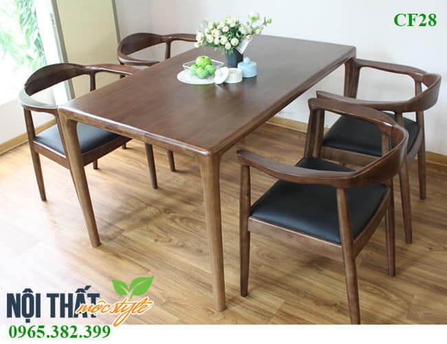 Bộ bàn ăn hiện đại được làm bằng chất liệu gỗ sồi đẹp mắt và sang trọng