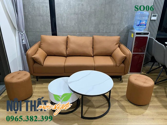 Trọn bộ bàn trà và ghế sofa hiện đại SO06 giải pháp cho phòng khách có diện tích khiêm tốn