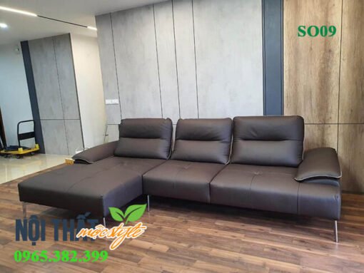 Sofa chữ L rút múi quả hiện đại