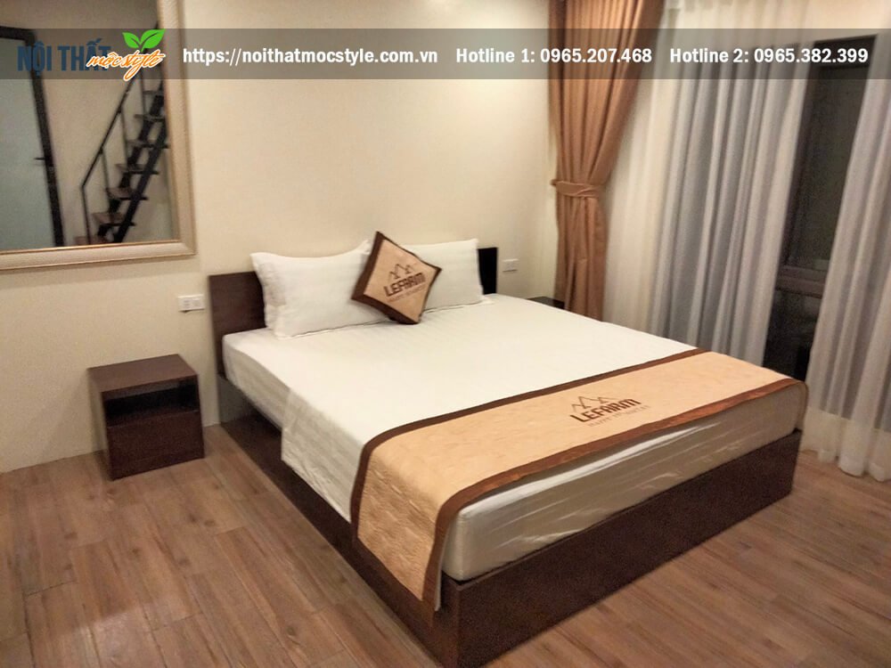 Hệ giường ngủ gỗ công nghiệp được sản xuất trực tiếp tại xưởng sản xuất nhà Mộc