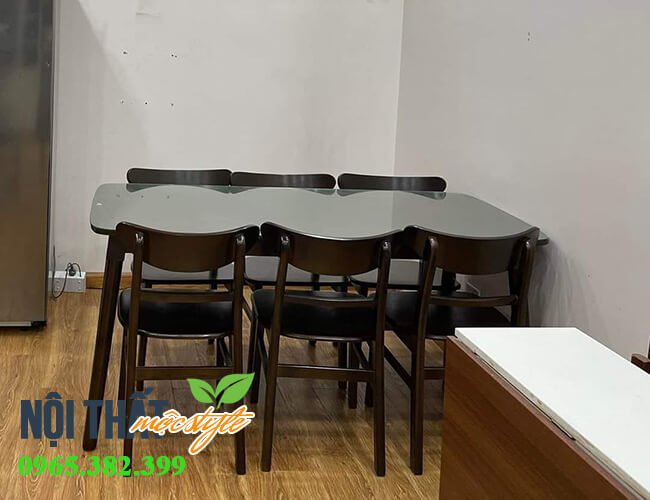 Bộ bàn ăn mango phiên bản mặt gỗ hiện đại tông màu nâu ấm cúng Bộ bàn ăn mango phiên bản mặt gỗ hiện đại tông màu nâu ấm cúng