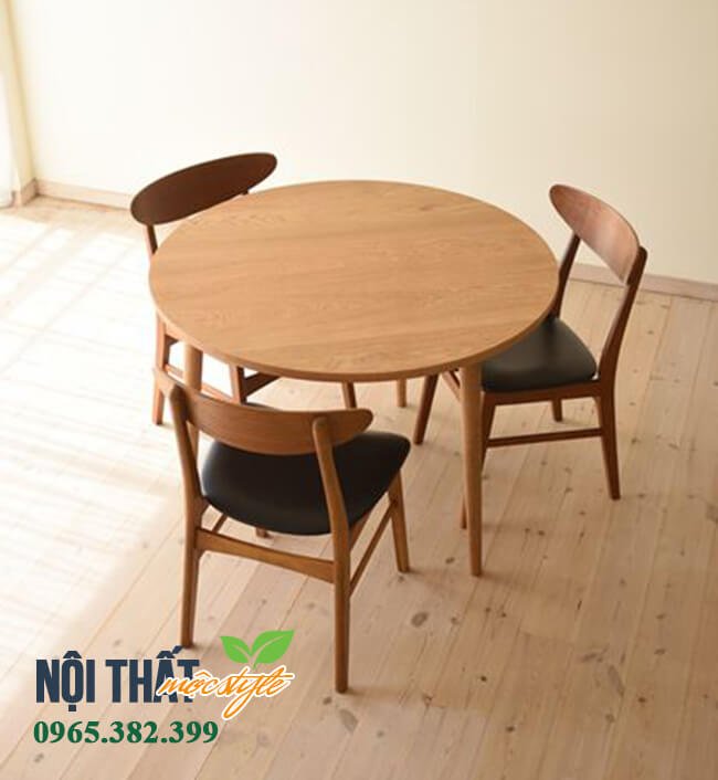 Mẫu bàn tròn hiện đại với ghế mango vô cùng tinh tế và đơn giản