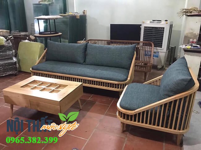 Bộ sofa hiện đại gỗ mang phong cách hiện đại được rất nhiều khách hàng yêu thích
