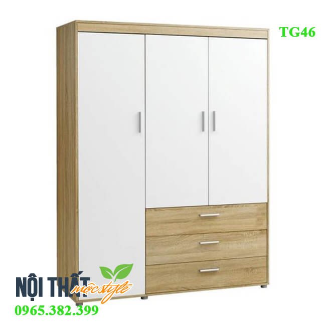 Sự kết hợp giữa 2 màu trắng thanh lịch và màu gỗ tự nhiên của tủ Sự kết hợp giữa 2 màu trắng thanh lịch và màu gỗ tự nhiên của tủ
