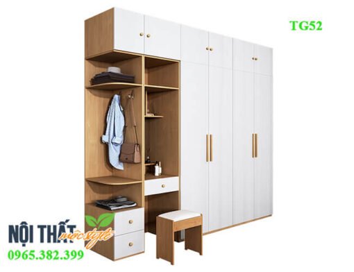 Tủ quần áo liền bàn trang điểm TG52 hiện đại và tiện dụng