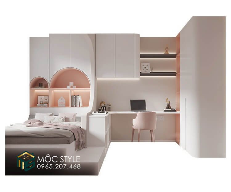 Hình ảnh tổng thể các món đồ nội thất thiết kế phòng ngủ