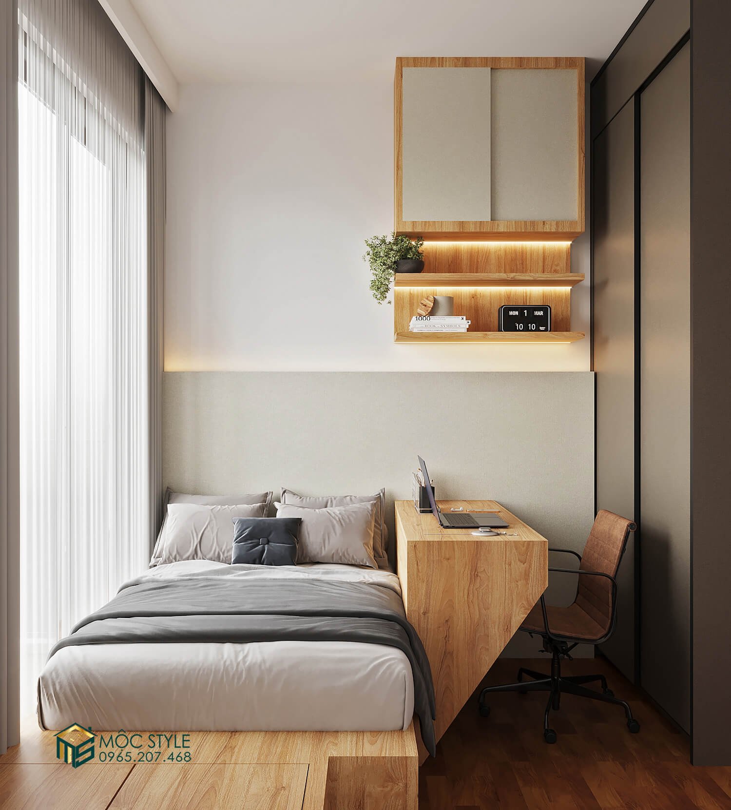 Mẫu giường ngủ kết hợp bàn làm việc vô cùng độc đáo Mẫu giường ngủ kết hợp bàn làm việc vô cùng độc đáo