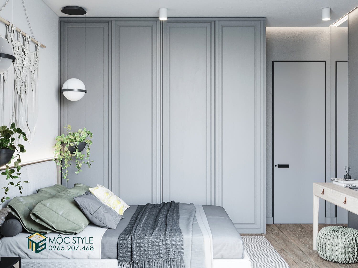 Tủ quần áo của phòng ngủ số 8 được làm kịch trần để để đồ thoải mái Tủ quần áo của phòng ngủ số 8 được làm kịch trần để để đồ thoải mái