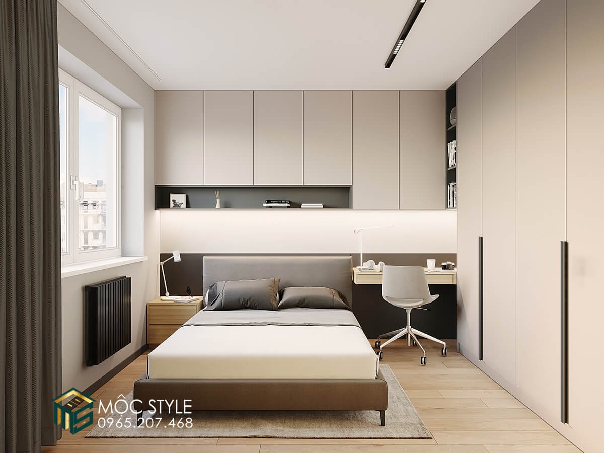 Phòng ngủ trong thiết kế chung cư đơn giản