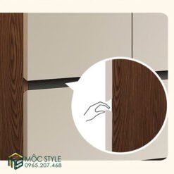 Cánh tủ làm tay vát âm để bạn dễ dàng cầm nắm