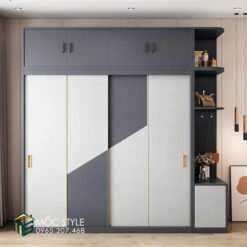 Tủ quần áo cánh lùa TG64 với thiết kế cánh lùa độc đáo nổi bật