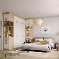 Bộ tủ quần áo hiện đại TG67 nổi bật trong không gian