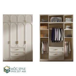 Bộ tủ quần áo được chia ngăn khoa học và tối ưu công năng
