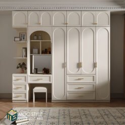 Tủ quần áo TG66 kết hợp với hệ bàn trang điểm cực xinh