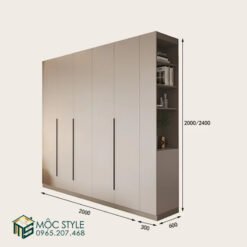 Kích thước bộ tủ quần áo ba buồng hiện đại