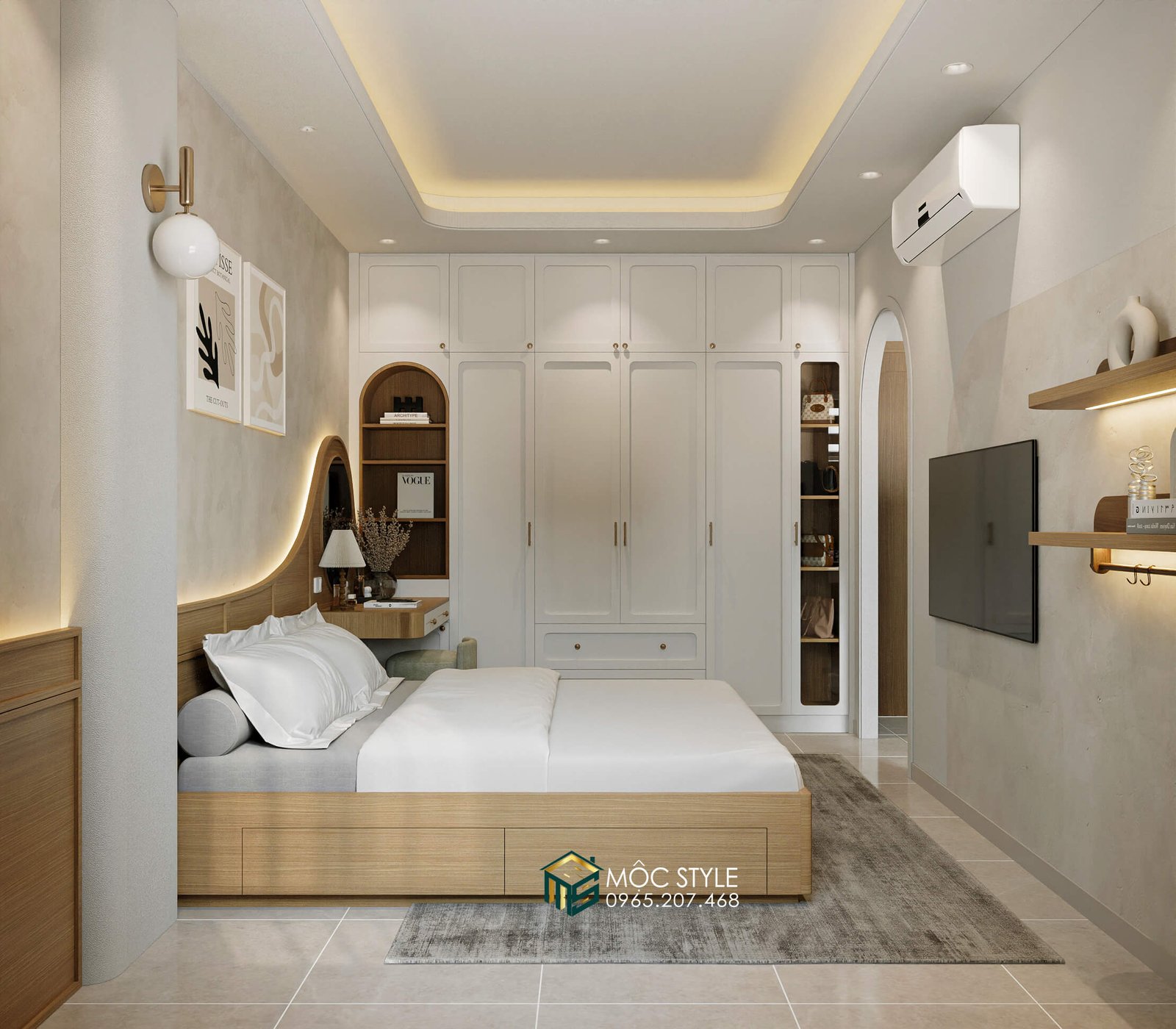 Phòng ngủ bố mẹ được thiết kế vô cùng tinh tế